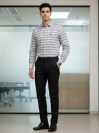 Men’s Classic Checker-ed Formal Shirt – Office Wear Set