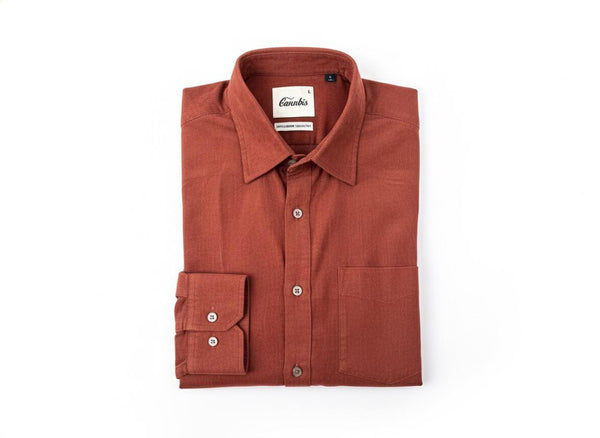 Men’s Rust Red Formal Shirt – Elegant Office Look